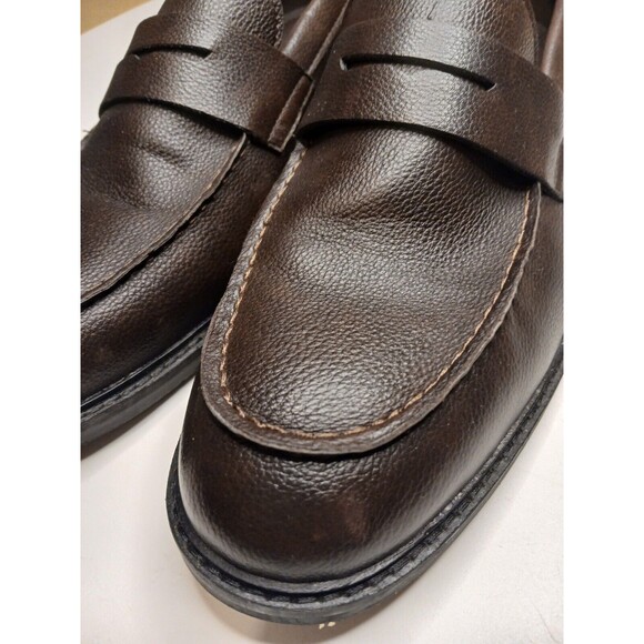 Abound Sz 12 Ortholite Eco Insole Brown Soft Faux Leather Comfort Penny Loafer - Picture 3 of 13